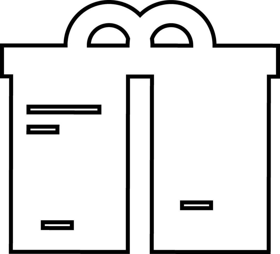 icono de regalo caja en plano estilo. vector