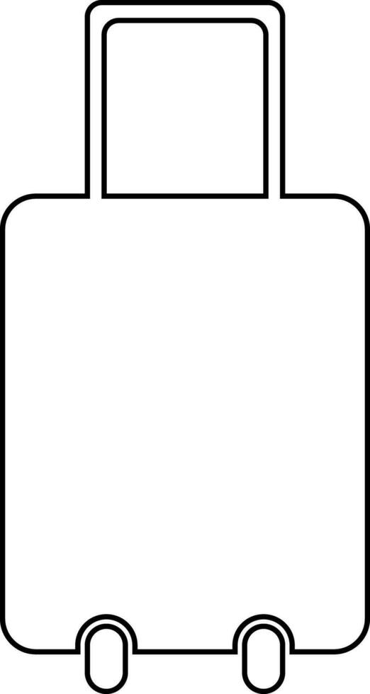 Isolated trolly bag illustration in flat style. vector