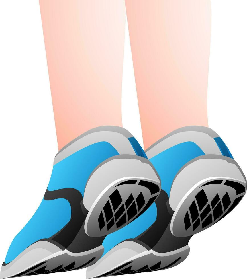 Illustration view of blue color sheos. vector