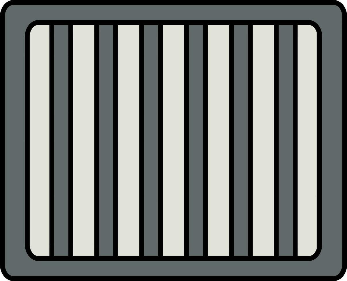 Prisoner cell icon in gray color. vector