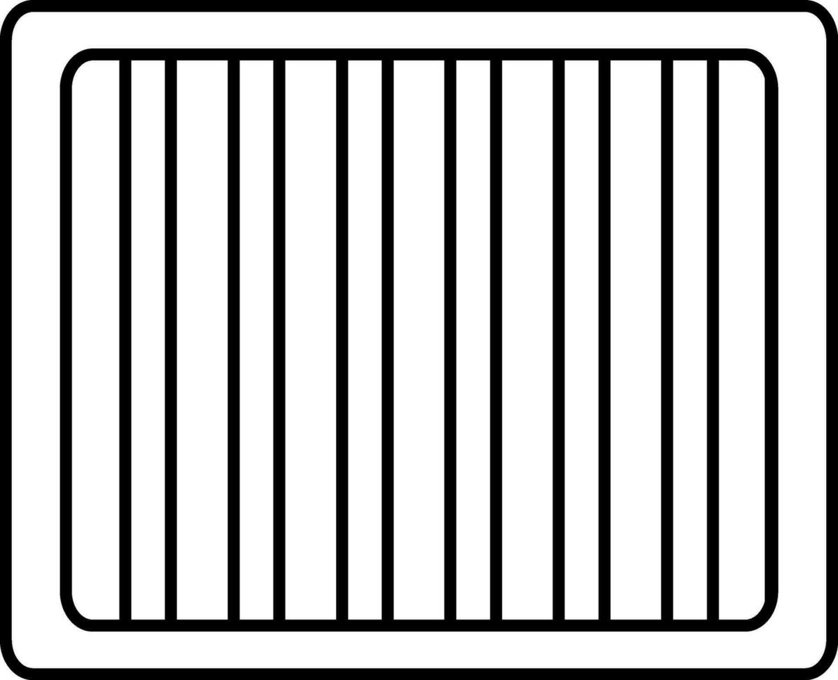 Prisoner cell sign or symbol. vector
