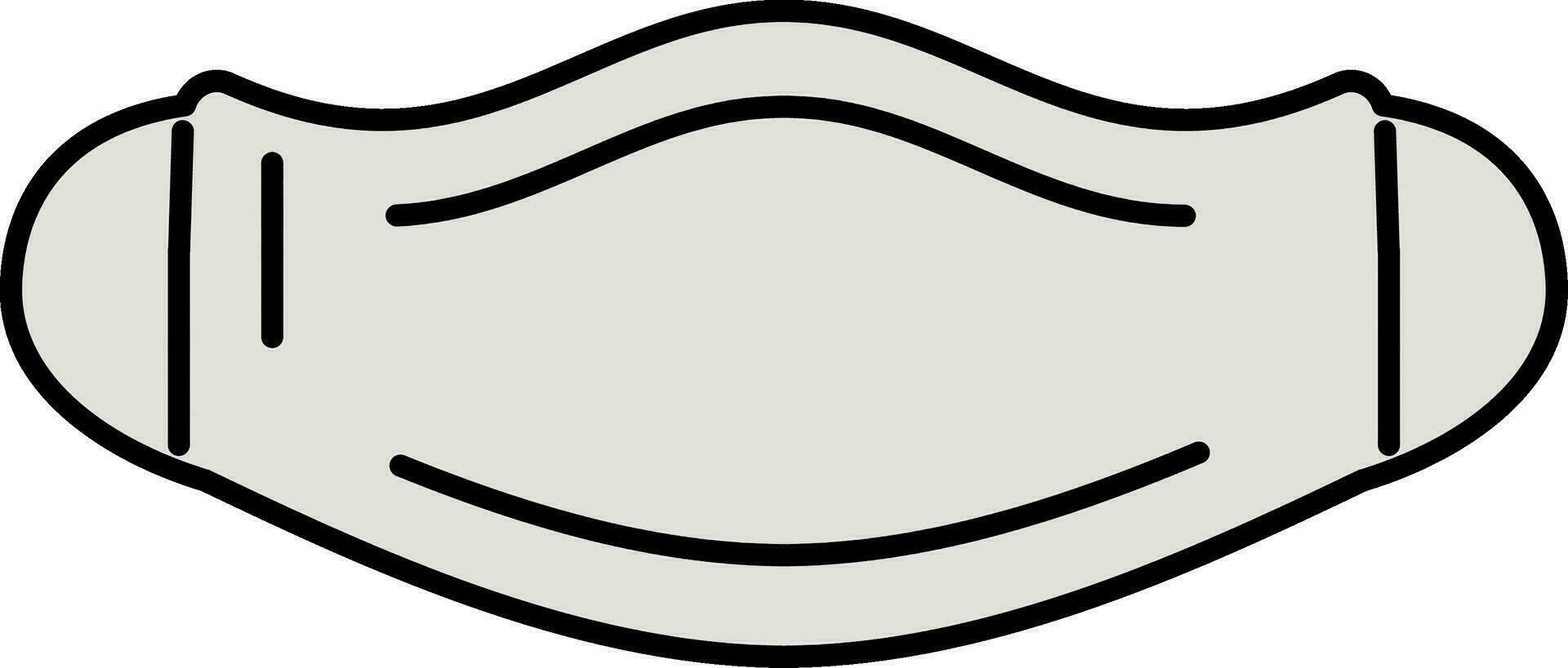 Protective Mask icon in gray color. vector