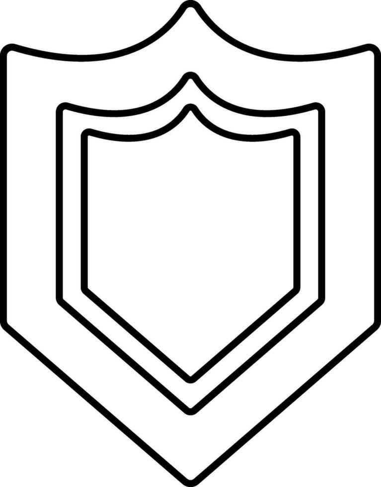 Vector sign or symbol of Shield.