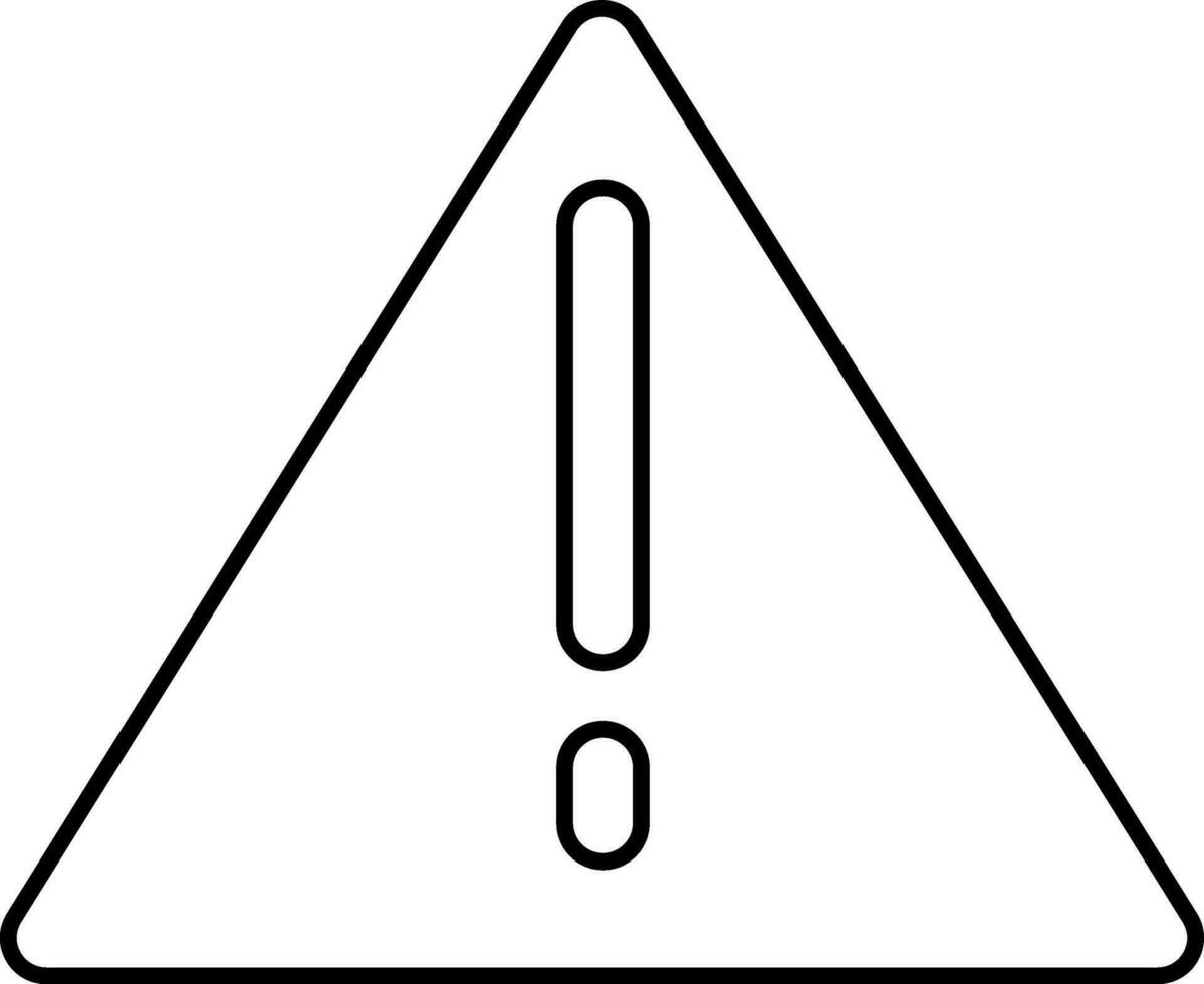 Thin line art icon of Warning. vector