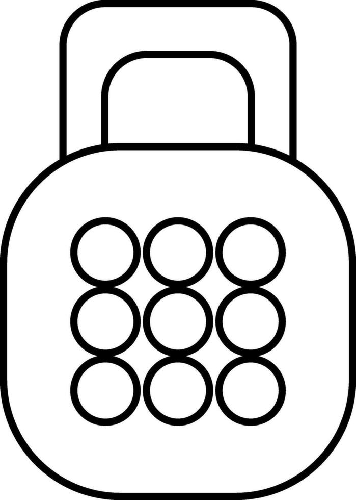 Isolated icon of Security lock. vector