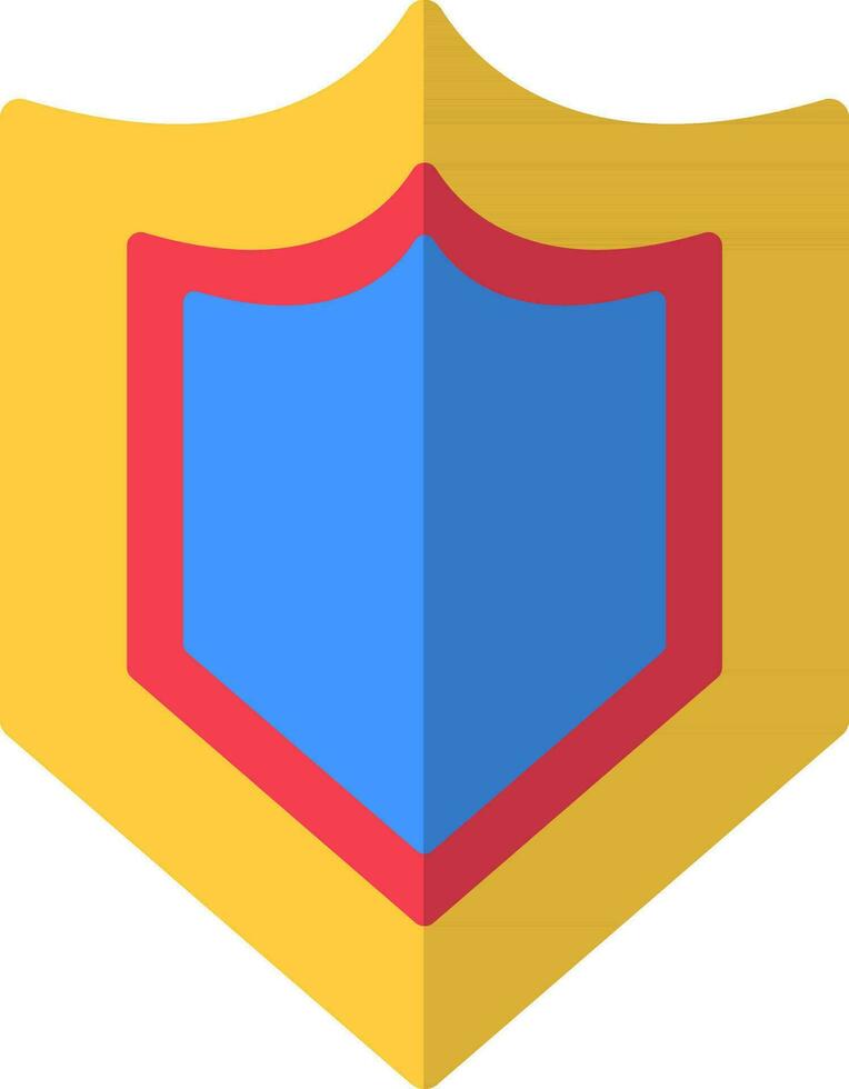 Colorful Security shield icon in flat style. vector