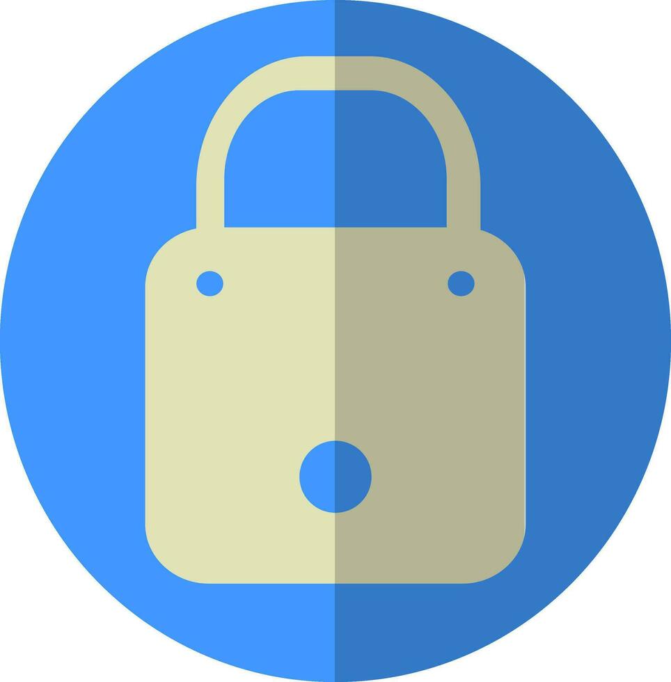 Closed Lock icon in circular frame. vector
