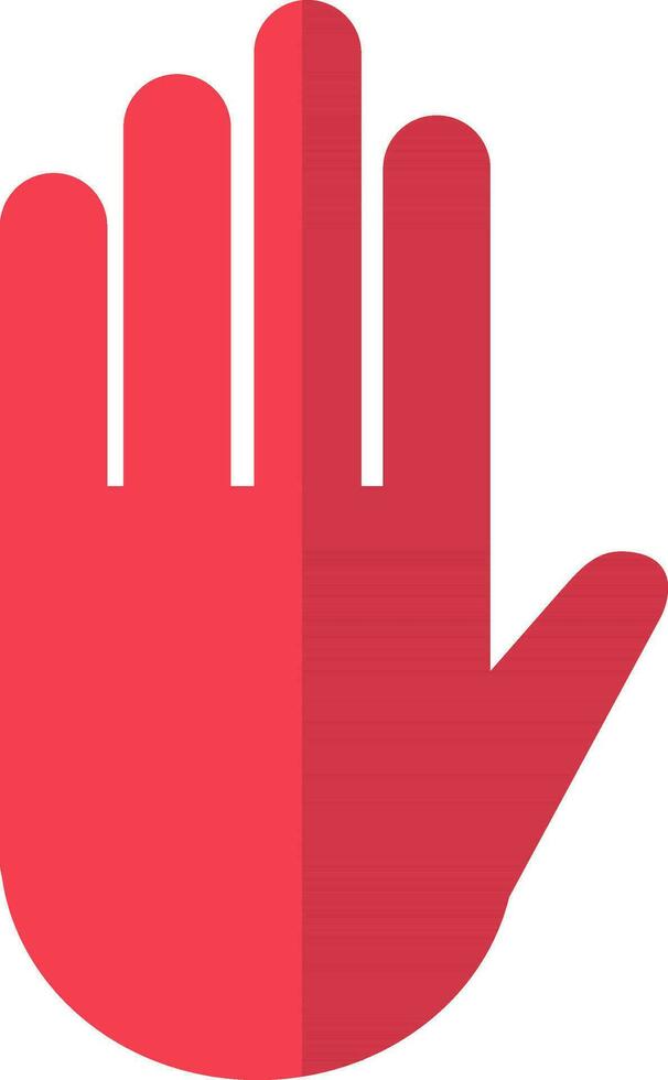 Stop Hand sign or icon. vector