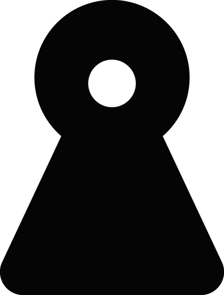 Black and white icon of keyhole. vector