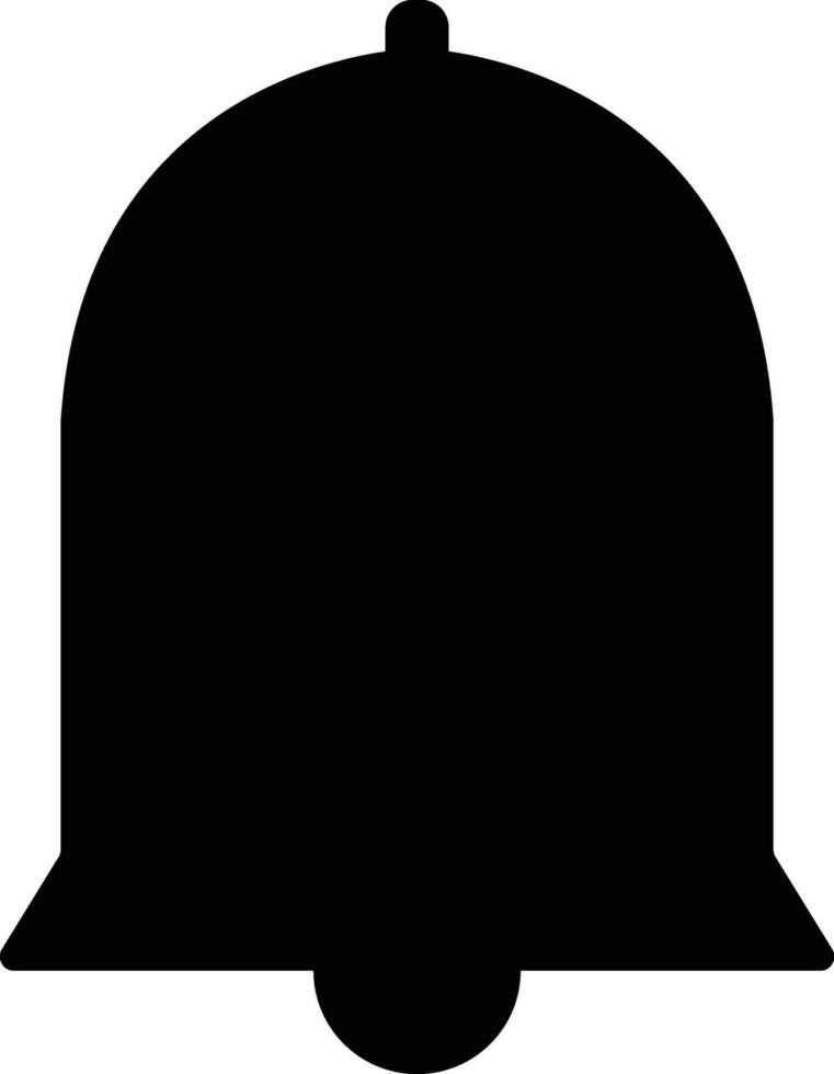 Isolated silhouette of Bell in black color. vector