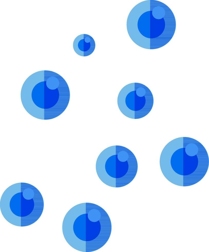 Illustration of blue bubbles. vector