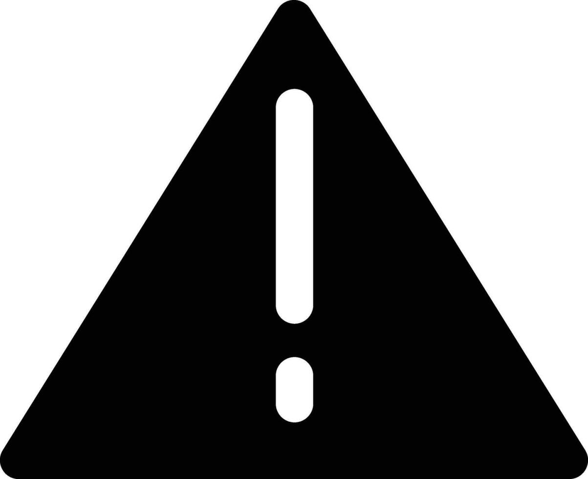 Warning icon in black and white color. vector