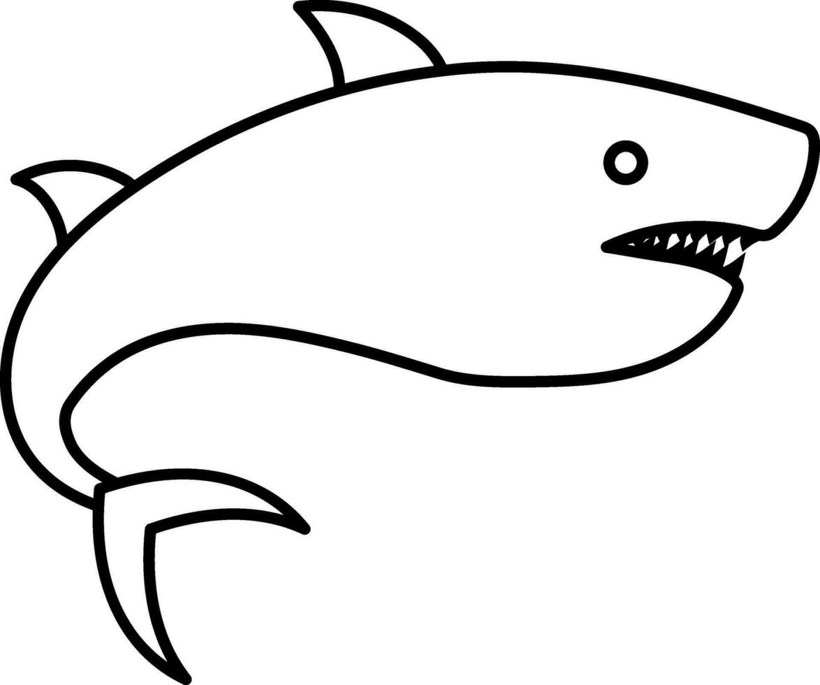 Character of a whale. vector