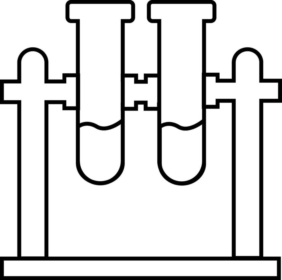 Flat style illustration of test tubes. vector