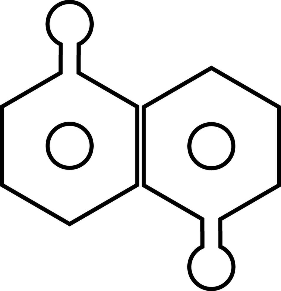 Flat style molecule icon. vector