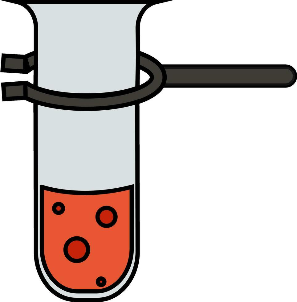 Flat style illustration of test tube. vector