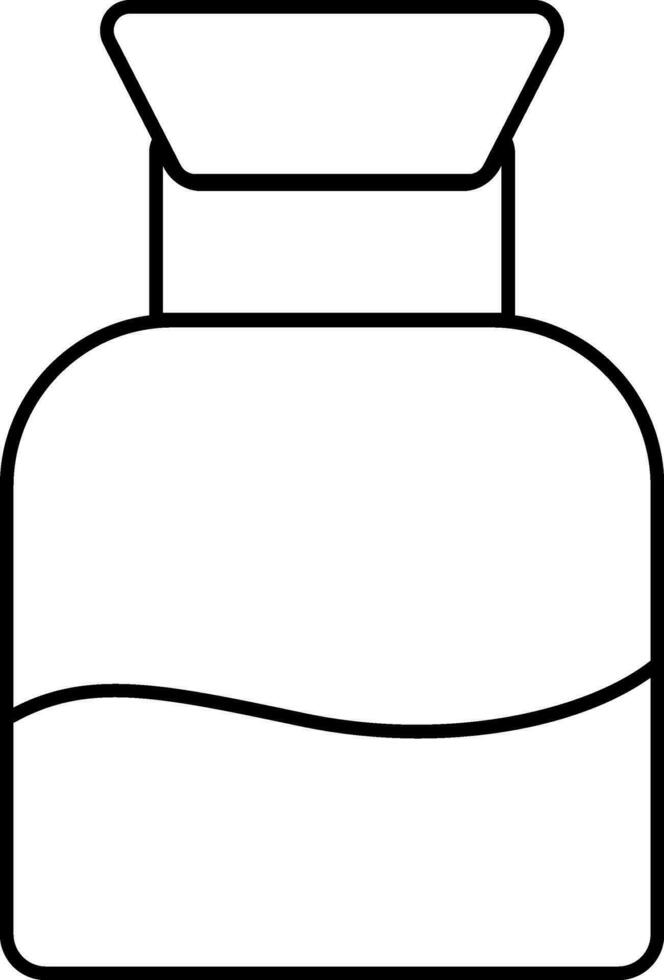 Flat style black and white bottle. vector