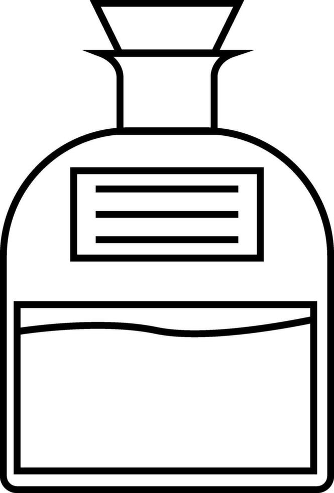 Black and white bottle. vector