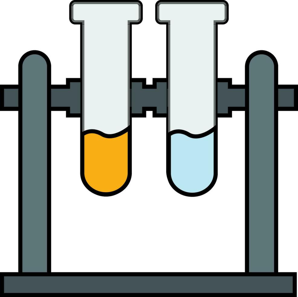 Flat style illustration of test tubes. vector