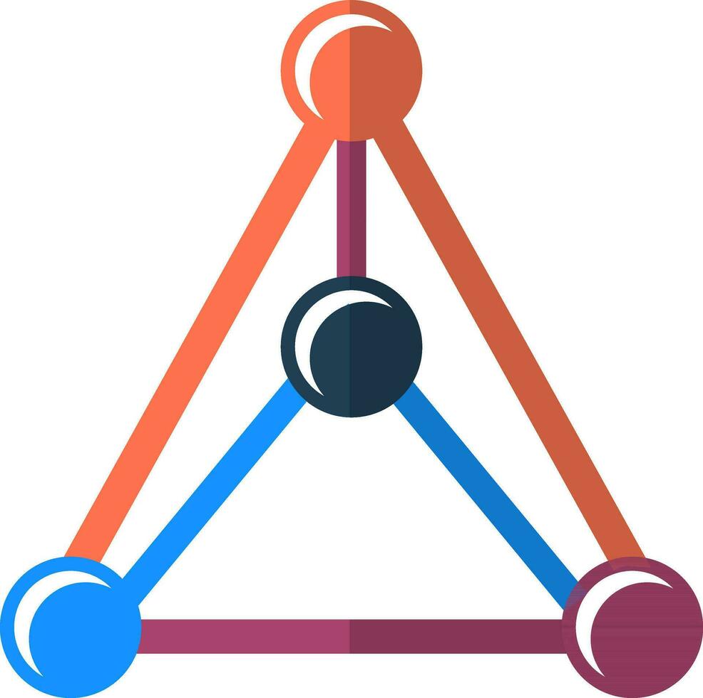 Illustration of atom icon. vector