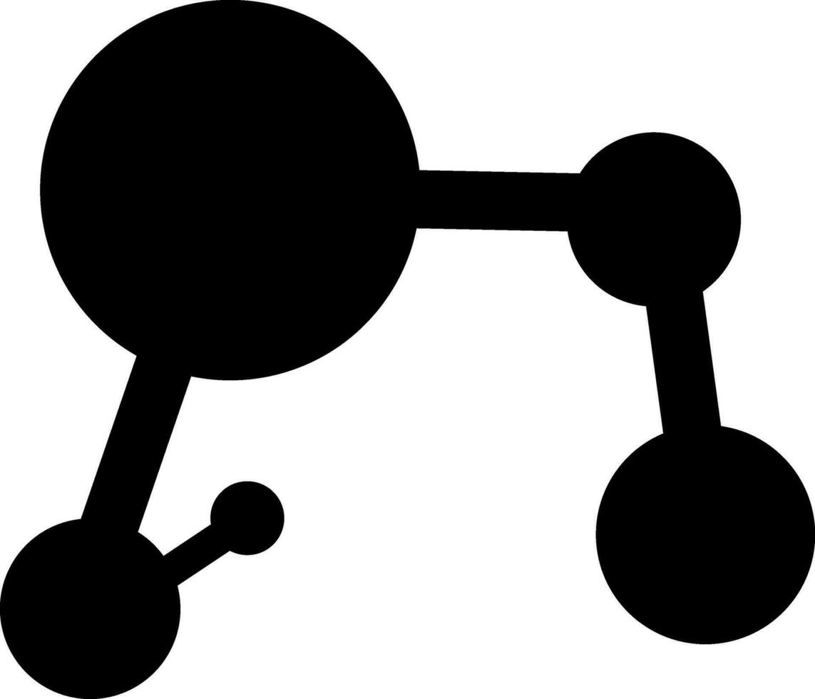 Molecule icon in black color. vector