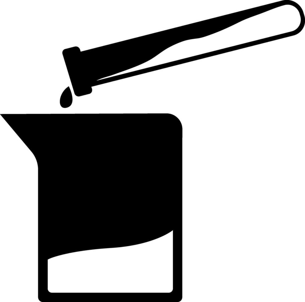 Beaker with test tube. vector