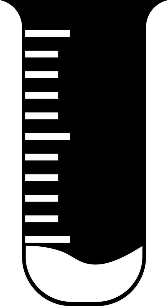 Black and white test tube. vector