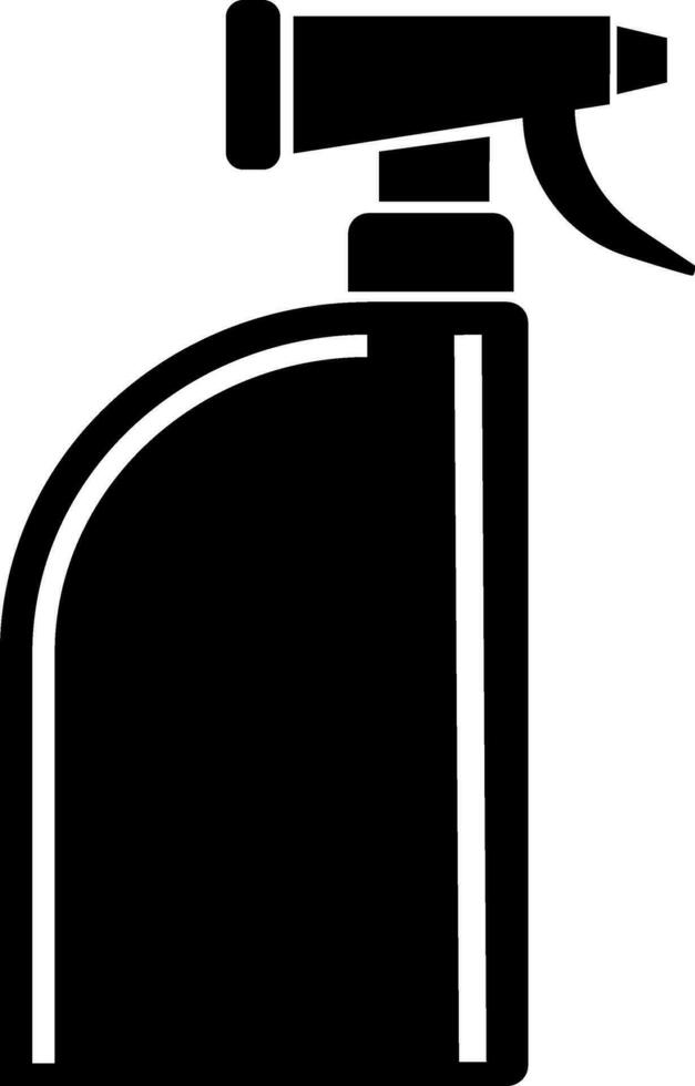 Cleaning spray bottle in black and white color. vector