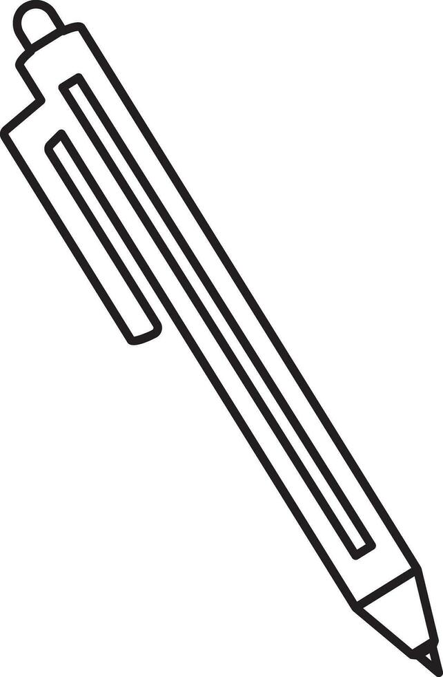 Illustration of pen icon in stroke style. vector