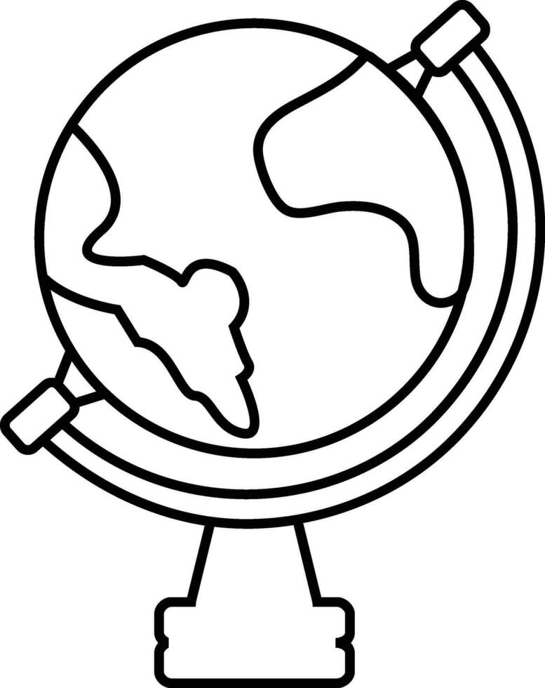 Isolated Globe made with line art. vector