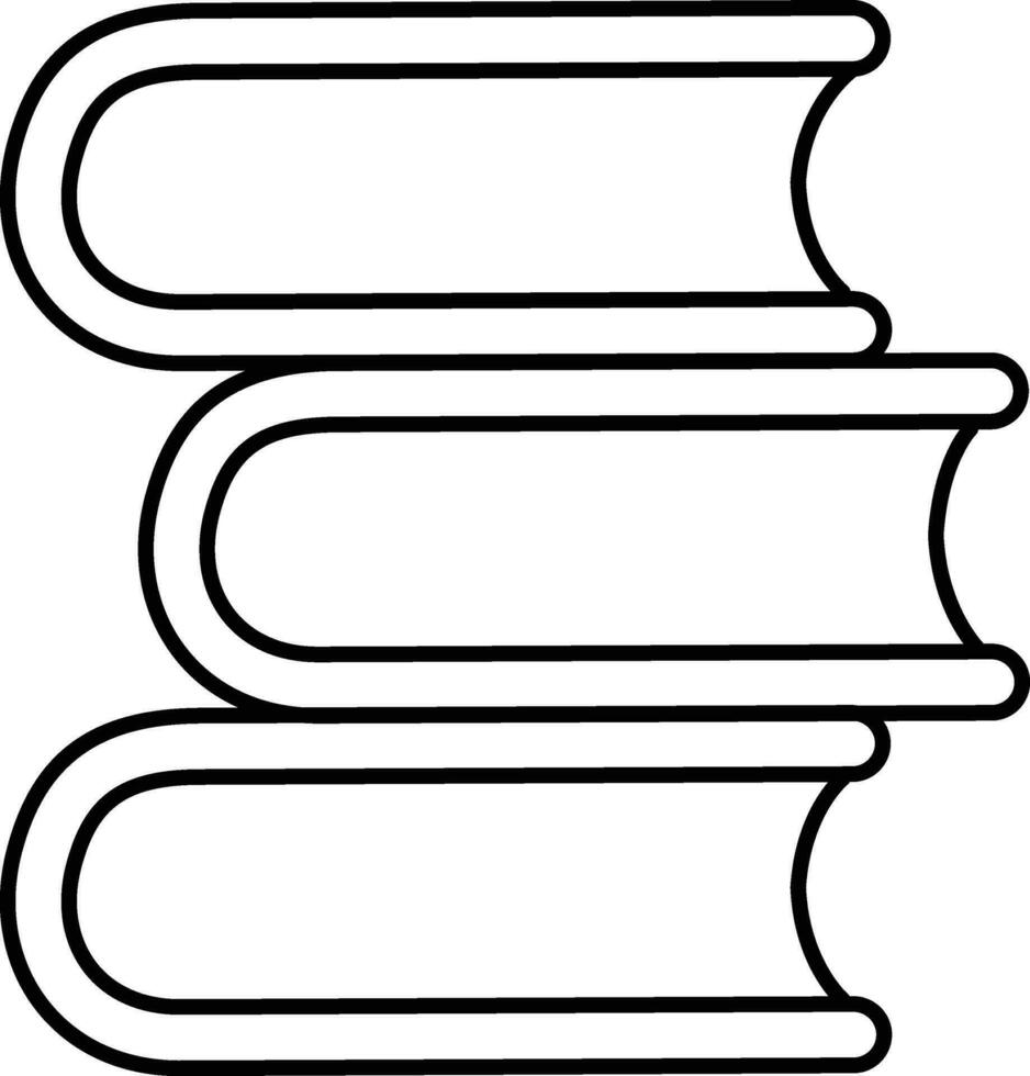Line art icon of Book Stack. vector