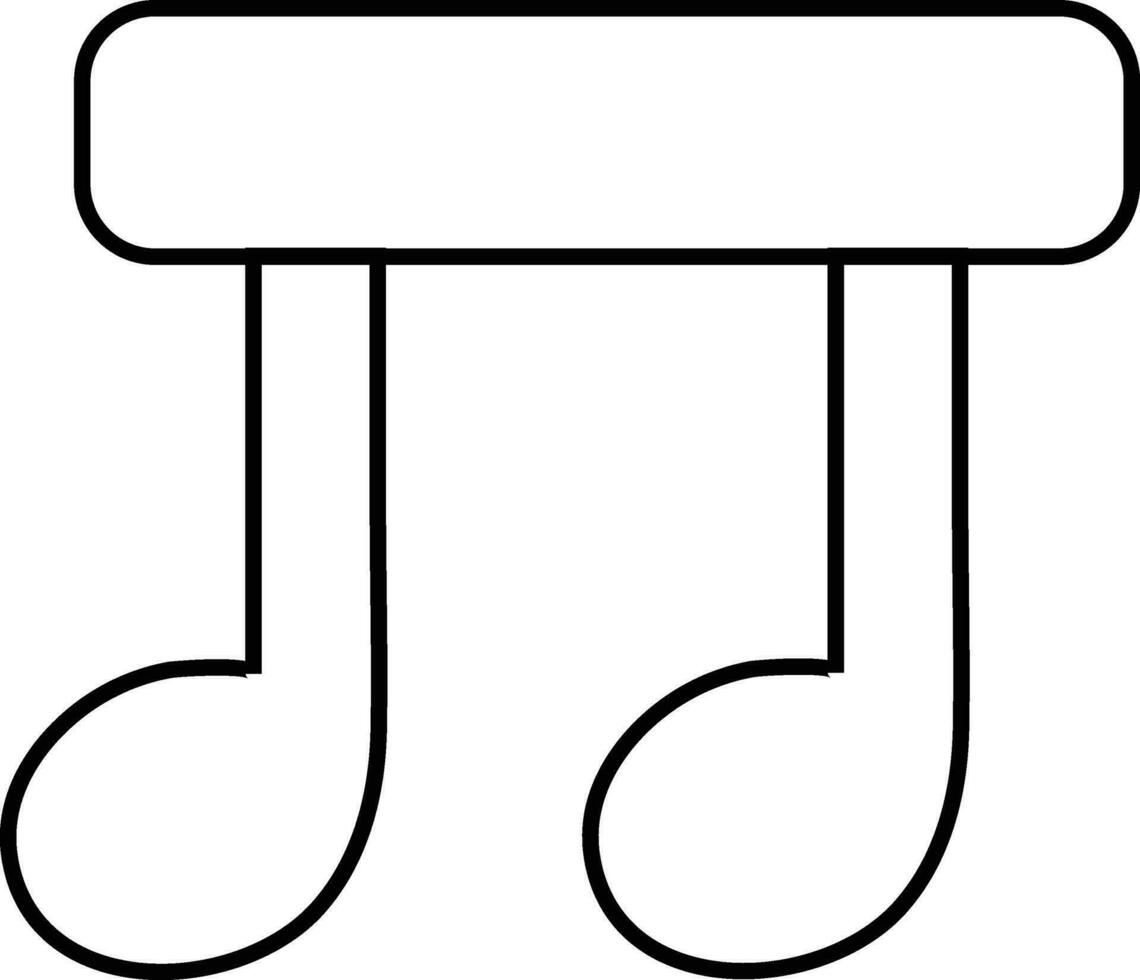 Flat illustration of Music note. vector