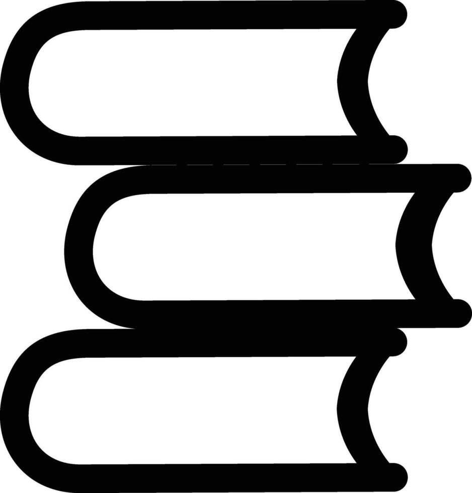 Stack of book illustration  in white and black color. vector