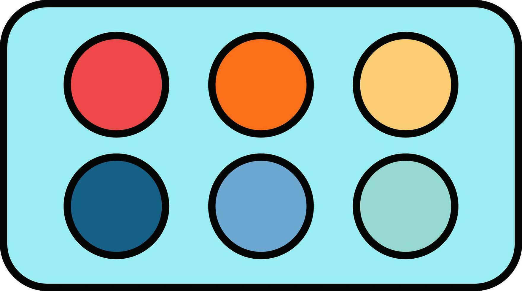 Icon of colorful color palette. vector