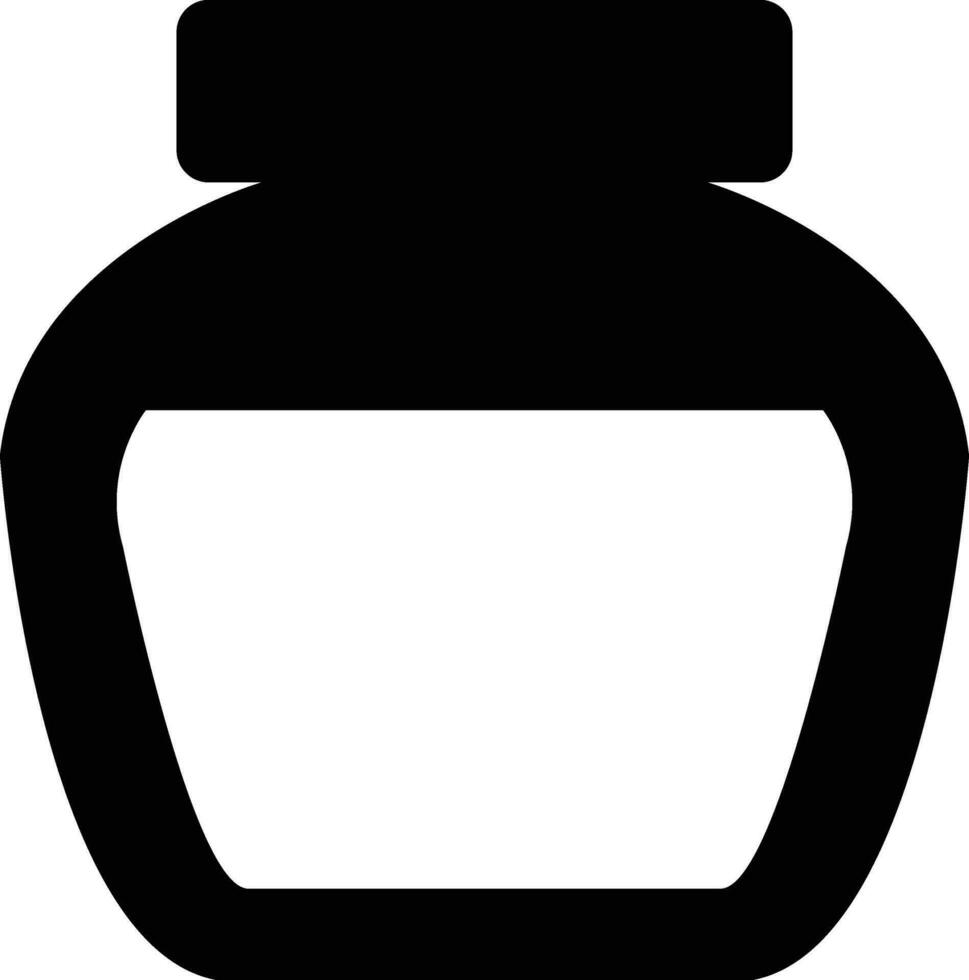 Isolated icon of Ink bottle. vector