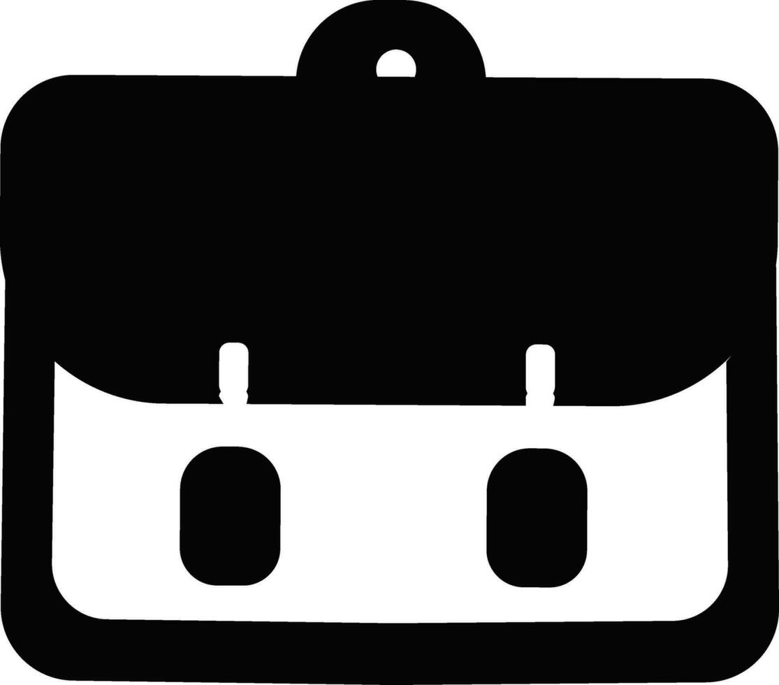 maletín icono en negro y blanco color combinación. vector