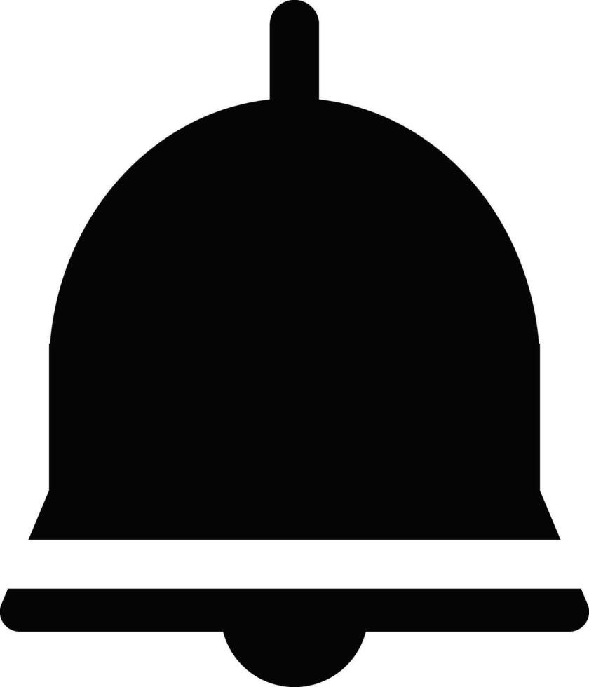 Isolated bell icon in black color. vector