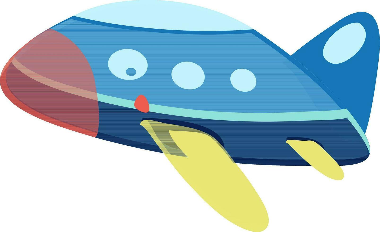 ilustración de vistoso volador avión. vector