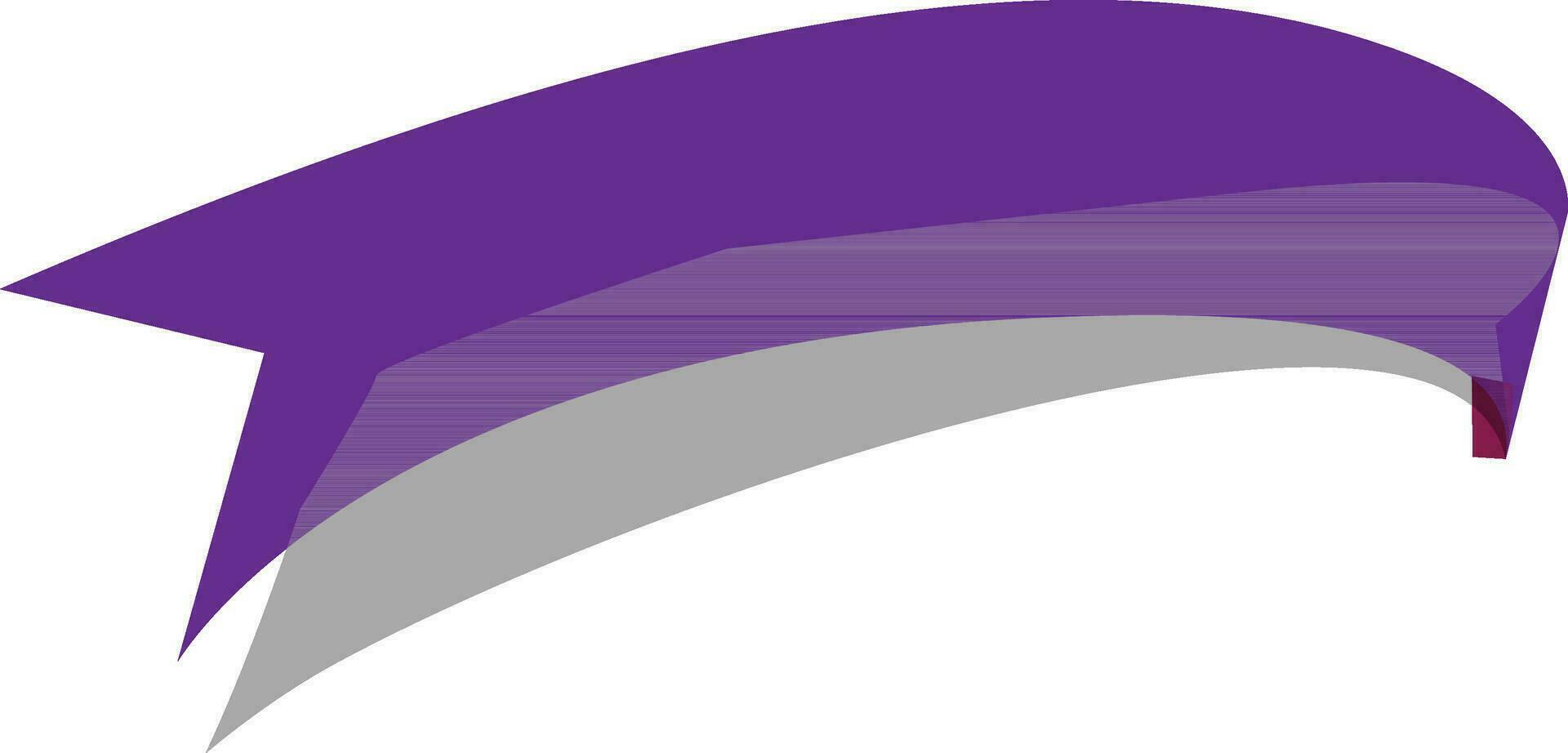 Purple ribbon banner design. vector