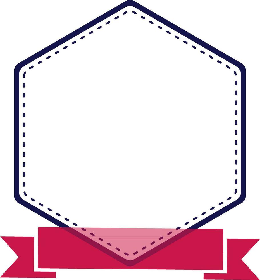 Flat style sticker, tag or label with ribbon. vector