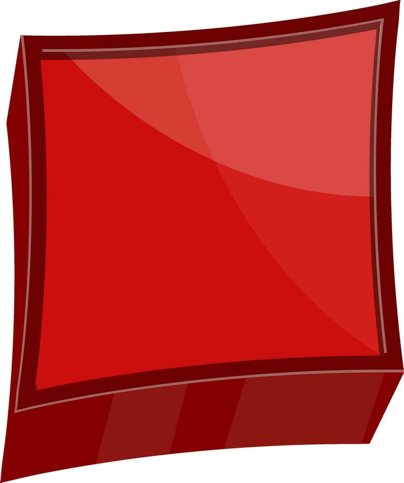 3D red diamond, Playing card symbol. vector