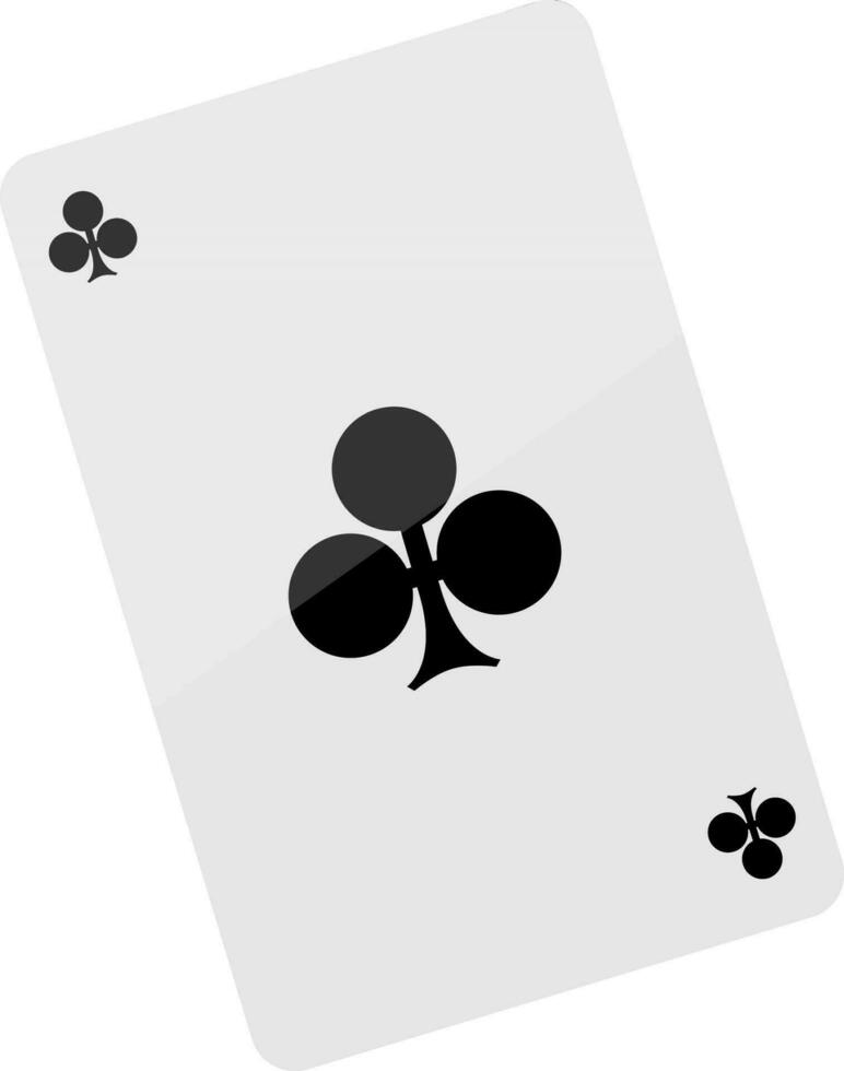 Illustration of clubs playing card. vector