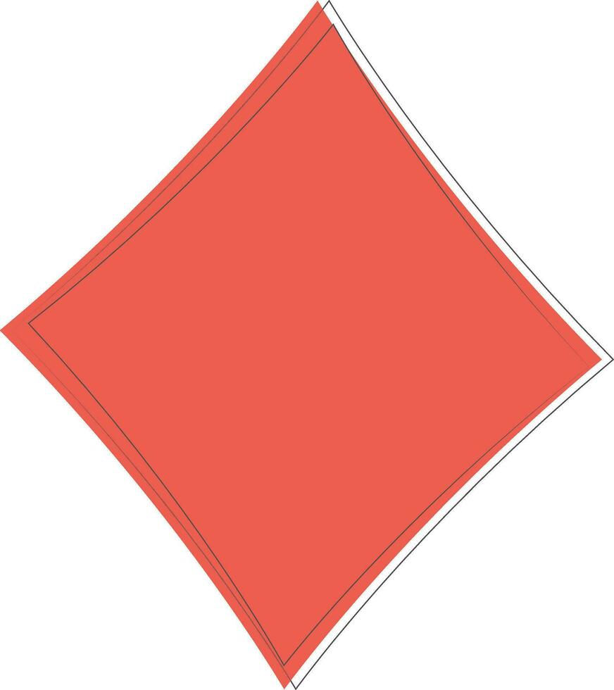 Illustration of diamond, Playing card symbol. vector