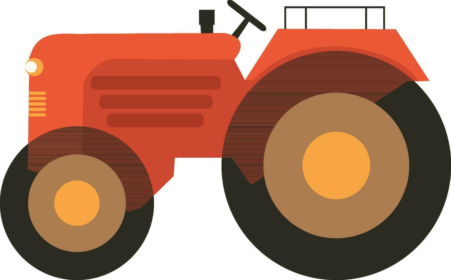 plano ilustración de un tractor. vector