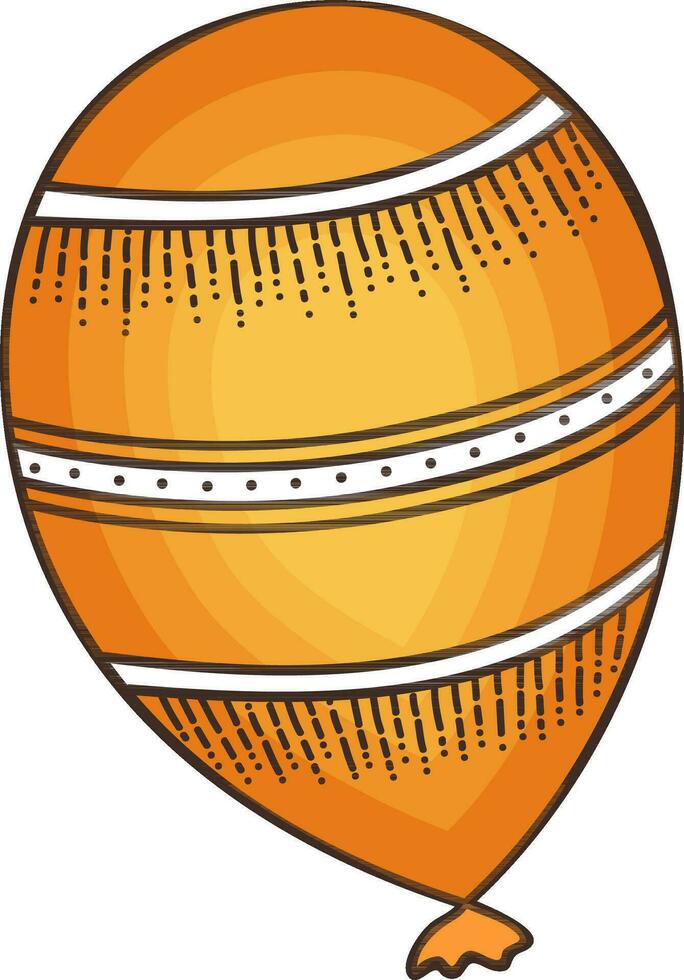 Illustration of an orange balloon. vector