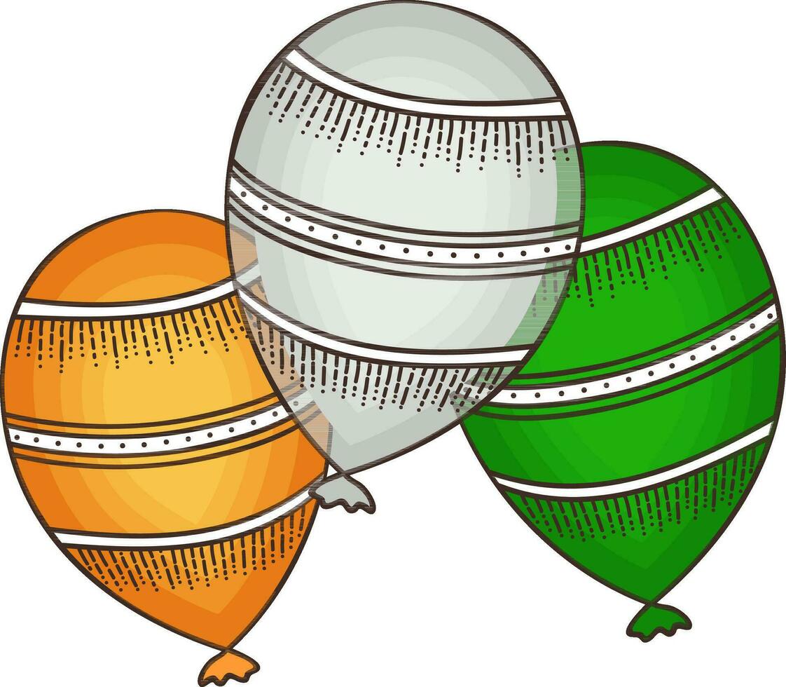 Illustration of flying balloons. vector