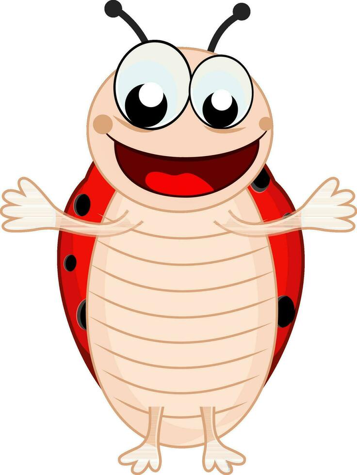 Cartoon character of a ladybug. vector