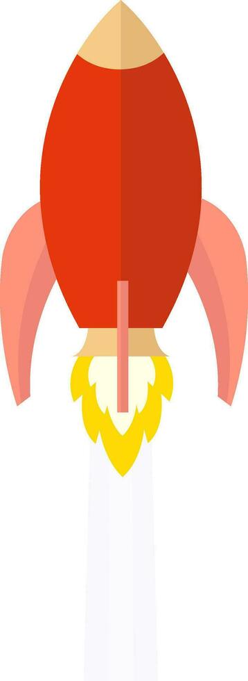 Flat launching rocket for Business Start Up. vector