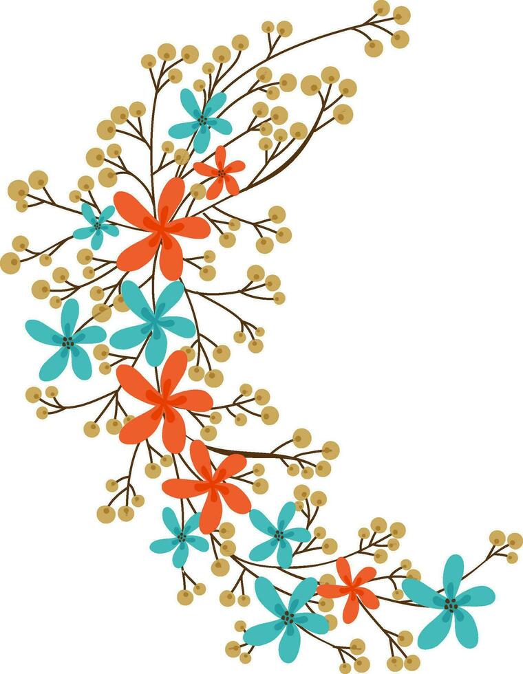 Hand drawn flowers design. vector