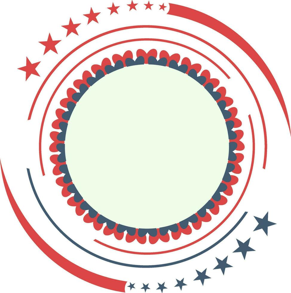 Badge design for 4th of July celebration. vector
